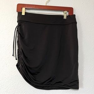 Athleta Celine Side Cinch Swim Skirt in Black S